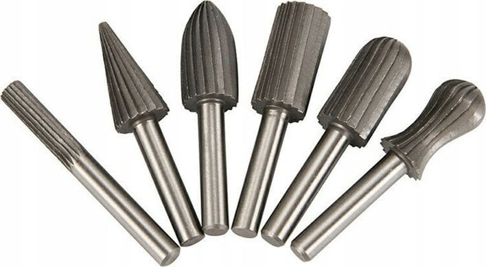 Silver FREZY TRZPIENIOWE DO METALU 6szt. /SILVER