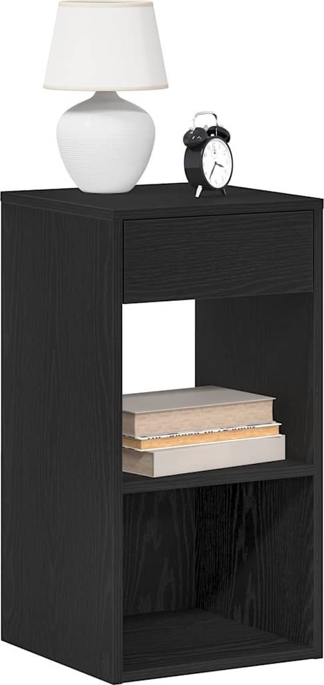 vidaXL vidaXL Szafki nocne z szufladą, 2 szt., czarne, 35x34x66,5 cm