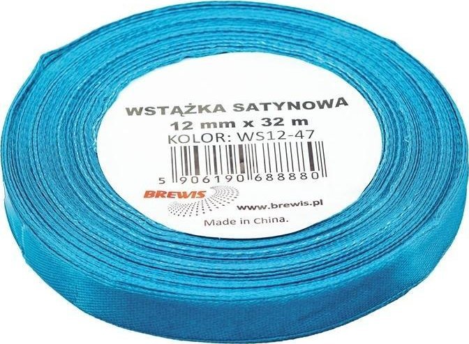 Wstążka satynowa turkus 12mmx32m