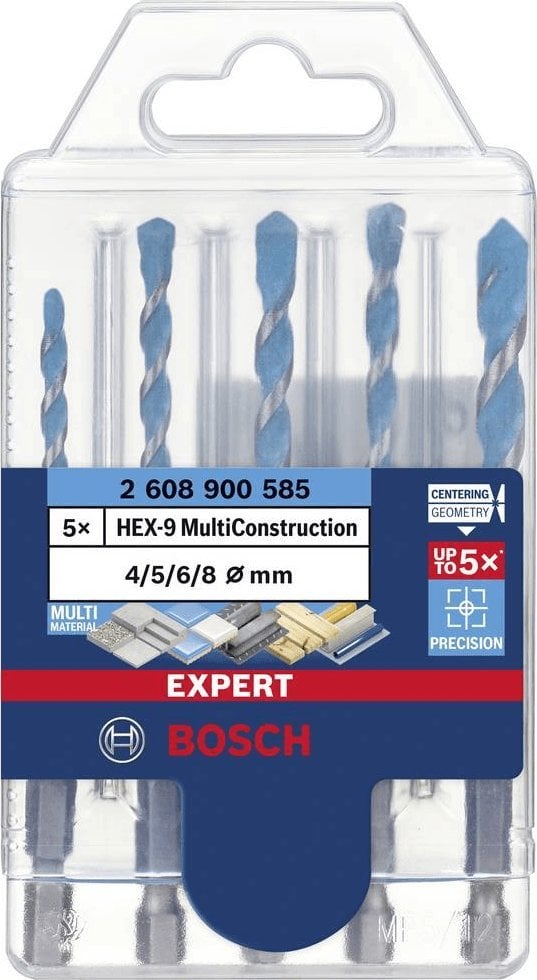 Wiertło Bosch Bosch Expert HEX-9 MultiConstruction drill set, 5 pieces (O 4 / 5 / 6 / 8mm)