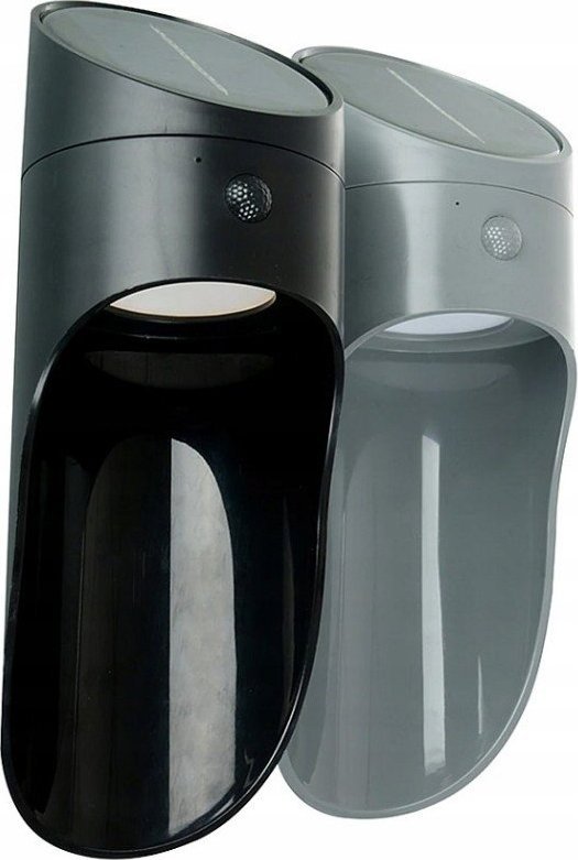 Kinkiet Lampa kinkiet zewnętrzny solarny LED czarny/szary