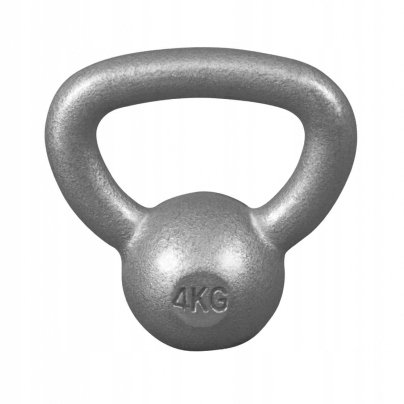 Kettlebell żeliwny 4 kg hantel kula Gorilla Sports