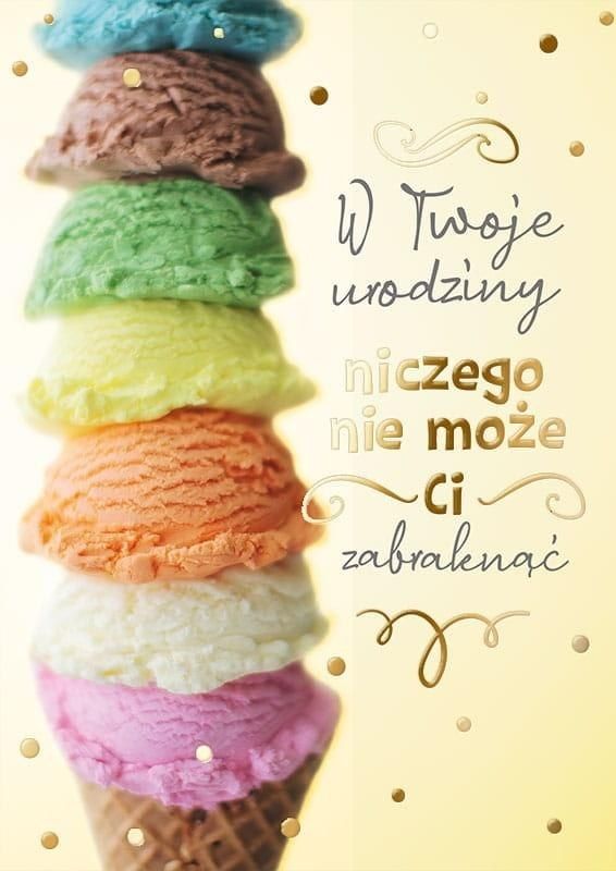 KUKARTKA Karnet PR-364 Urodziny Lody