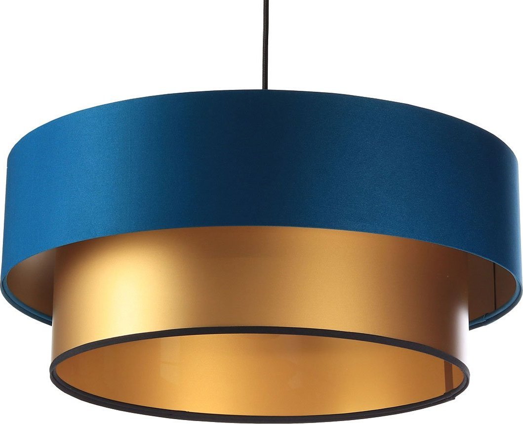 Lampa wisząca Lumes Złoto-granatowa lampa wisząca w stylu glamour - S416-Presi