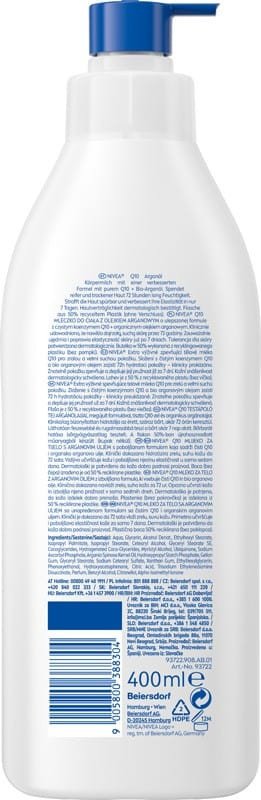NIVEA BODY Balsam 400ml Ujędr+Odżyw.Q10 pomp.new