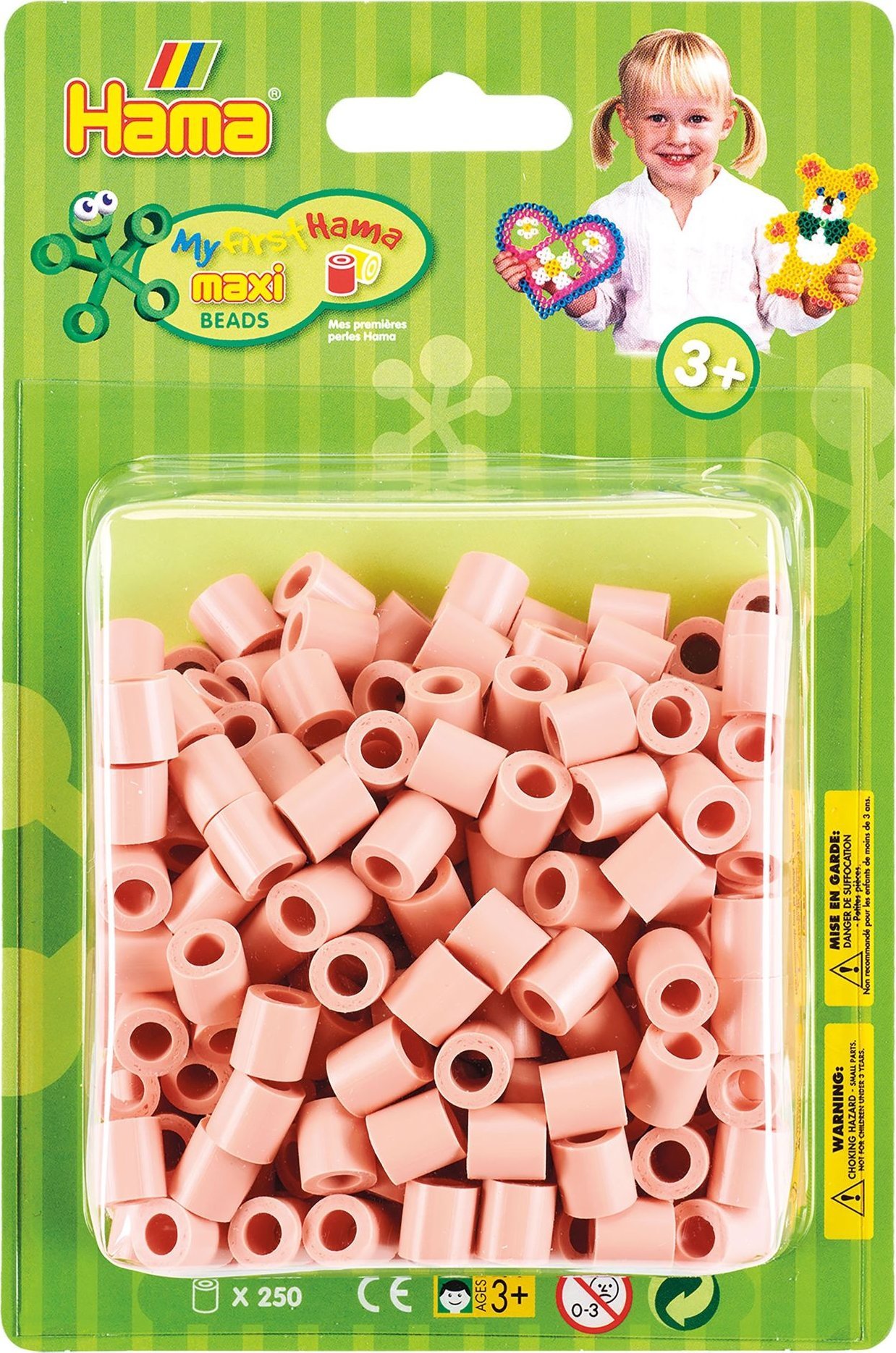 Hama Beads Hama maxi perler i blister 250stk. mat rosa