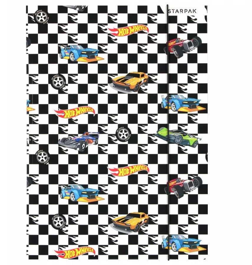 TECZKA Z GUMKA PAP A4 HOT WHEELS STK FOL10/100