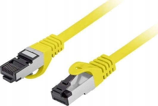 Lanberg Patchcord Lanberg S/FTP kat.8.1 1m LSZH CU fluke passed żółty