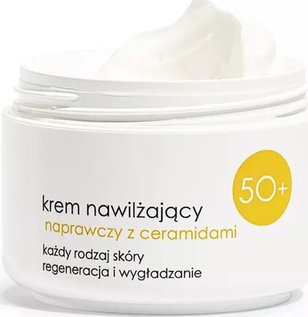 Ziaja Seria Pielęgnacyjna Krem nawilżający naprawczy z ceramidami 50+ 50 ml