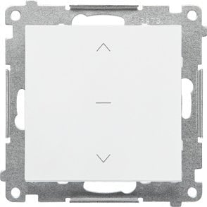 Kontakt-Simon Łącznik roletowy Kontakt-Simon 55 TZW1K.01/111 trójpozycyjny 1-0-2 moduł 10 A, 250V~, szybkozłącza biały mat