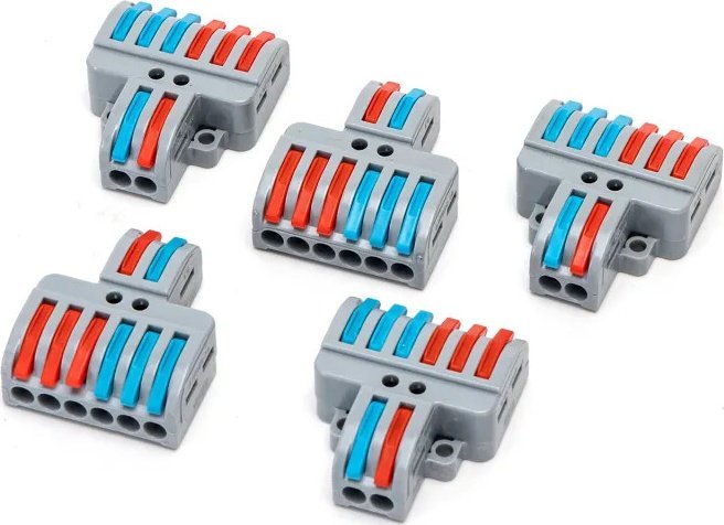 Aigostar Listwy zaciskowe LT-623 5 szt., szaro-pomarańczowe Listwy zaciskowe LT-623 5 szt., szaro-pomarańczowe