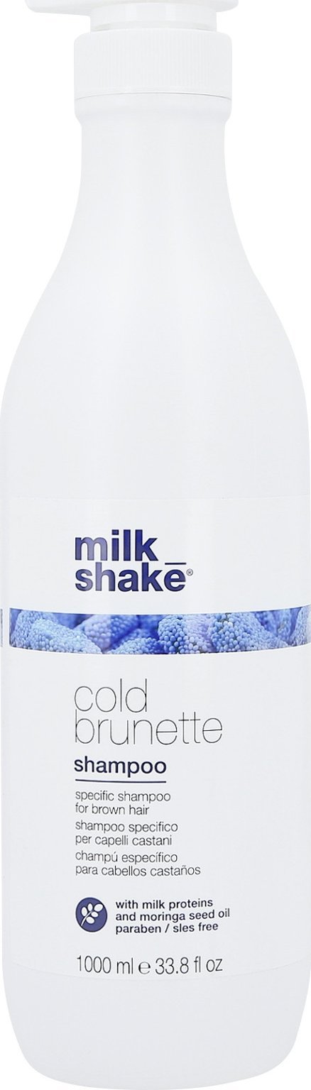 Milk Shake Milk Shake, Cold Brunette, Moringa Oil, Hair Shampoo, Remove Warm Tones – Red/Orange, 1000 ml For Women