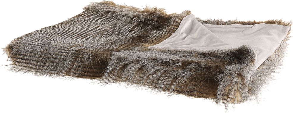 Shumee Koc 180 x 220 cm brązowo-biały ASDAD