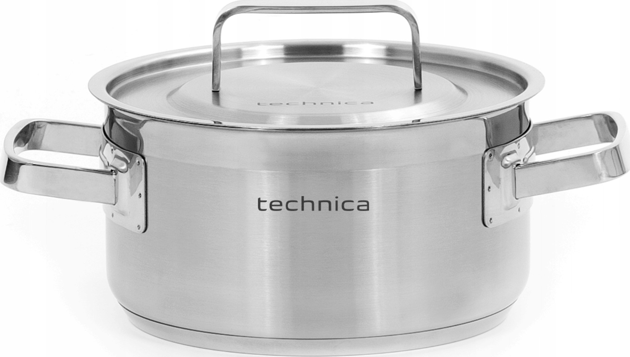 Technica Garnek niski 3,3 l o średnicy 200 mm z pokrywką ze stali nierdzewnej | TECHNICA, Platinum Line