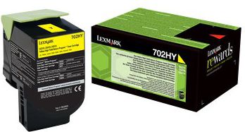 Toner Lexmark 702HYE Yellow Oryginał (70C2HYE)