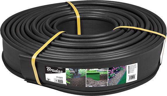 Bradas Obrzeże proste trawnikowe 18m x 12,5cm czarne Bradas 7538