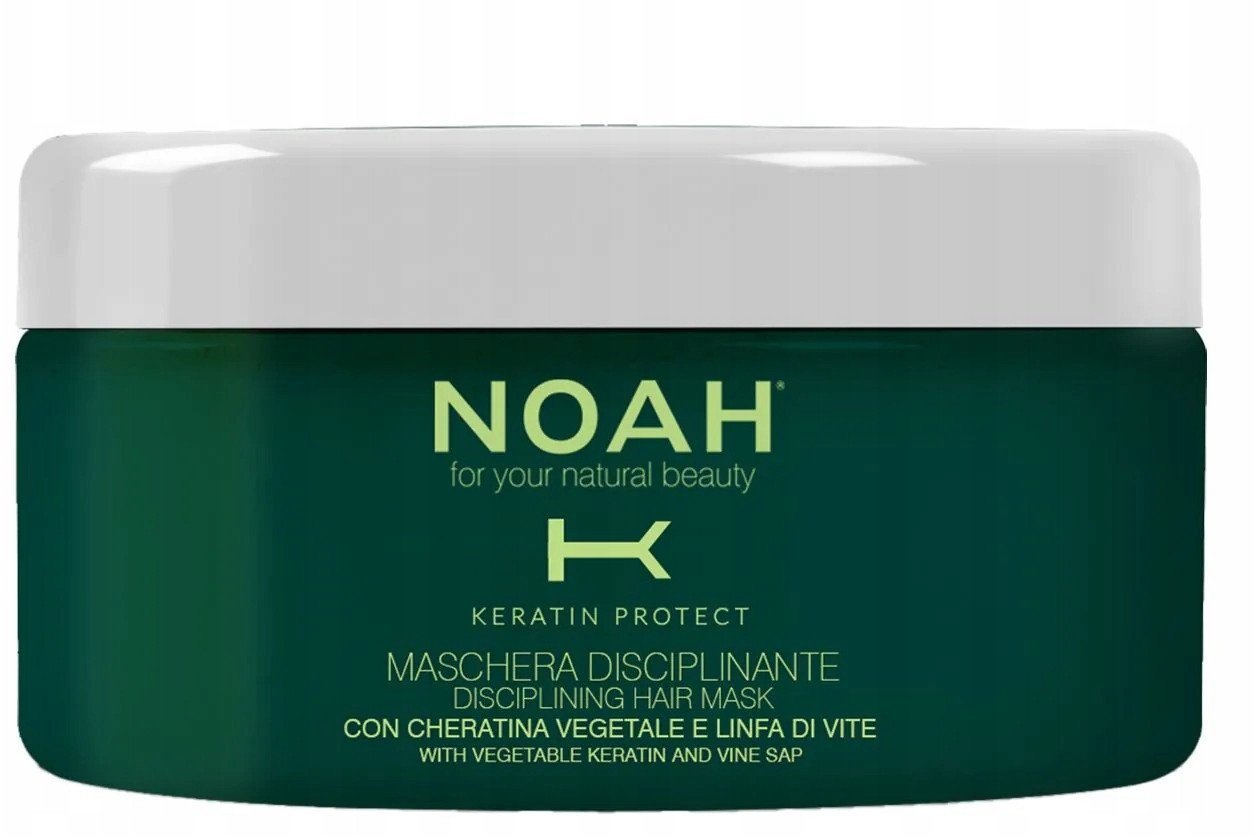 Glotninamoji kaukė su augaliniu keratinu Noah Keratin Protect Disciplining Hair Mask, 200 ml