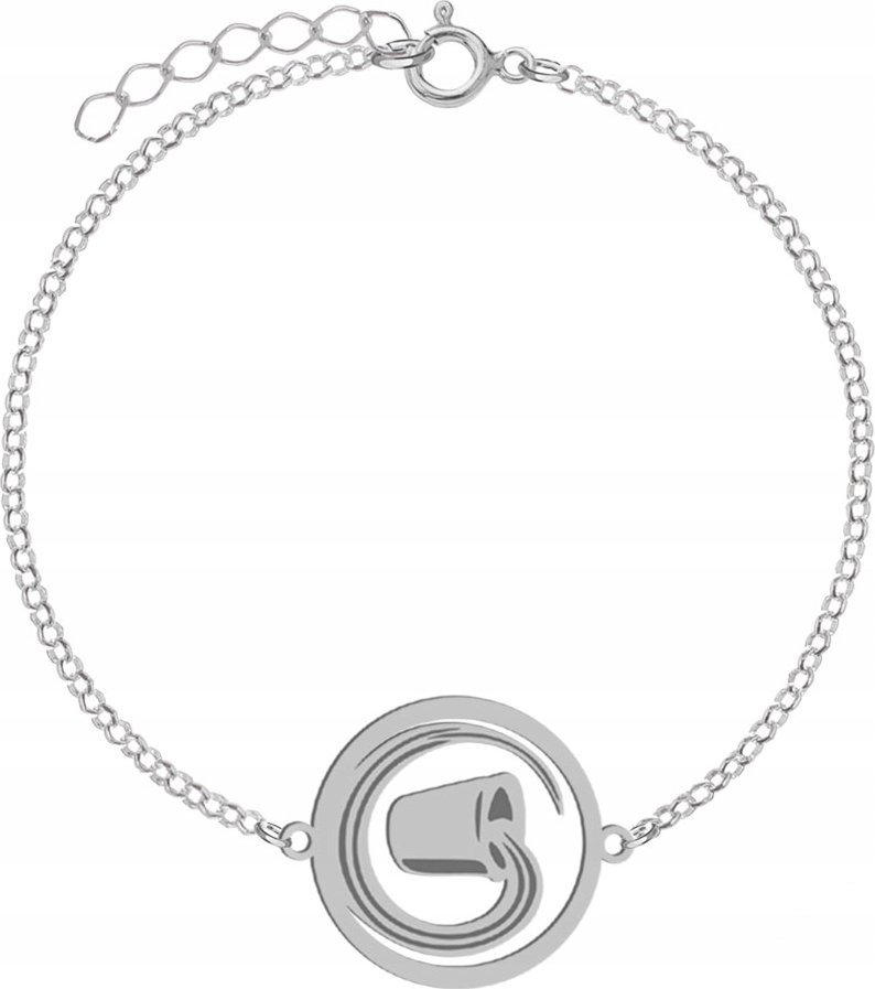 Radziszewska Jewellery Srebrna Bransoletka Znak Zodiaku WODNIK GRAWER