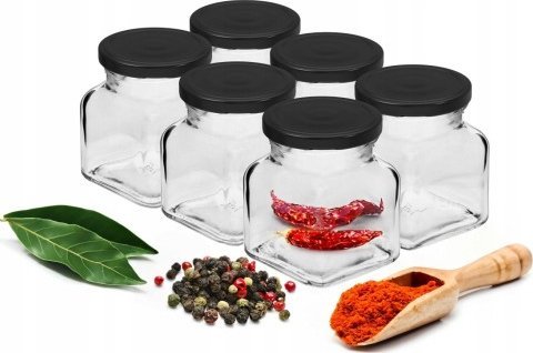 Browin Słoiki na przyprawy z zakrętkami 6 szt 120 ml