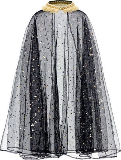 PartyDeco Strój dla dziewczynki - Peleryna, uniwersalny, czarny one size