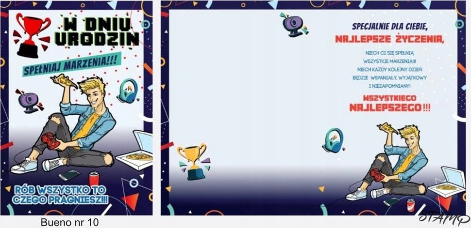 Stamp Karnet Bueno B6 + koperta wzór nr 10 Urodziny