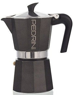 Pedrini Coffee Maker Paint Aluminum 6 Cups dark grey (9114-8) (91148)