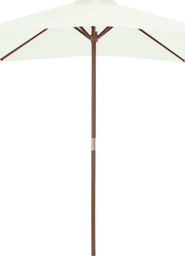 vidaXL Parasol ogrodowy na drewnianym słupku, 150 x 200 cm, piaskowy