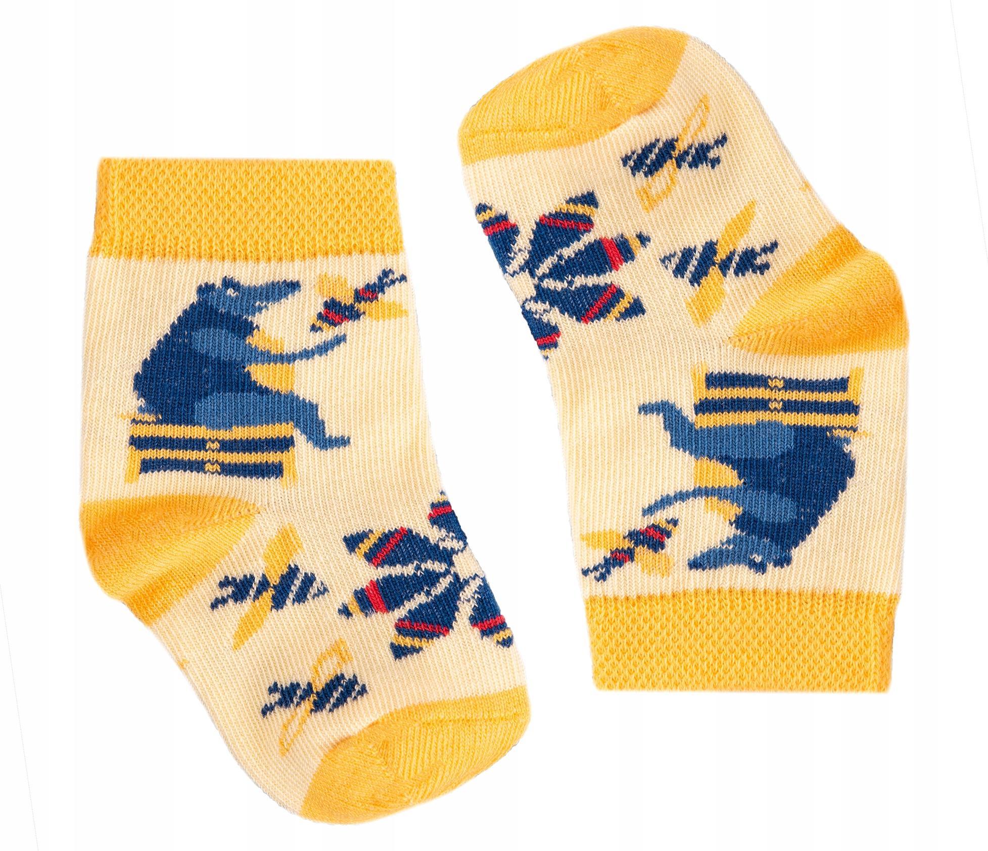 FAVES. Socks&Friends Śmieszne kolorowe skarpetki, PSZCZOŁY dzieci 14-19