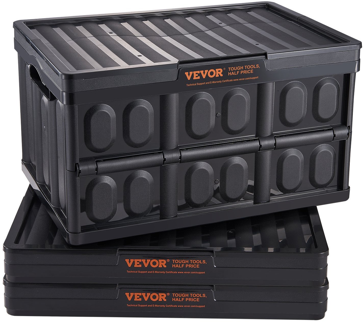 Skrzynka plastikowa pojemnik magazynowy 3 SZTUKI 52.5 x 36 x 30 cm