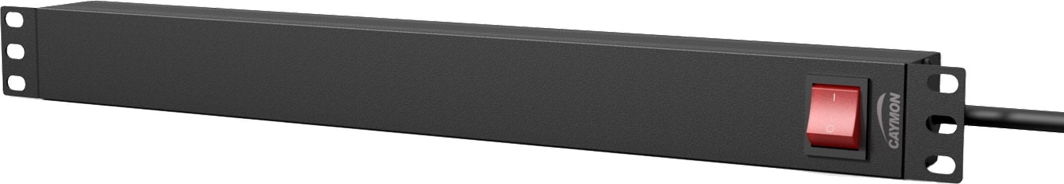 Caymon CAYMON PSR119GS/B Listwa zasilająca 19" – 9 gniazd typu niemieckiego + włącznik z tyłu, czarna