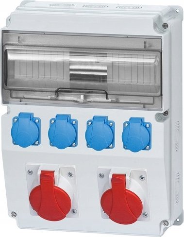 F-Elektro Rozdzielnica CAJA 2x32A/5P, 4x230V 12M IP65