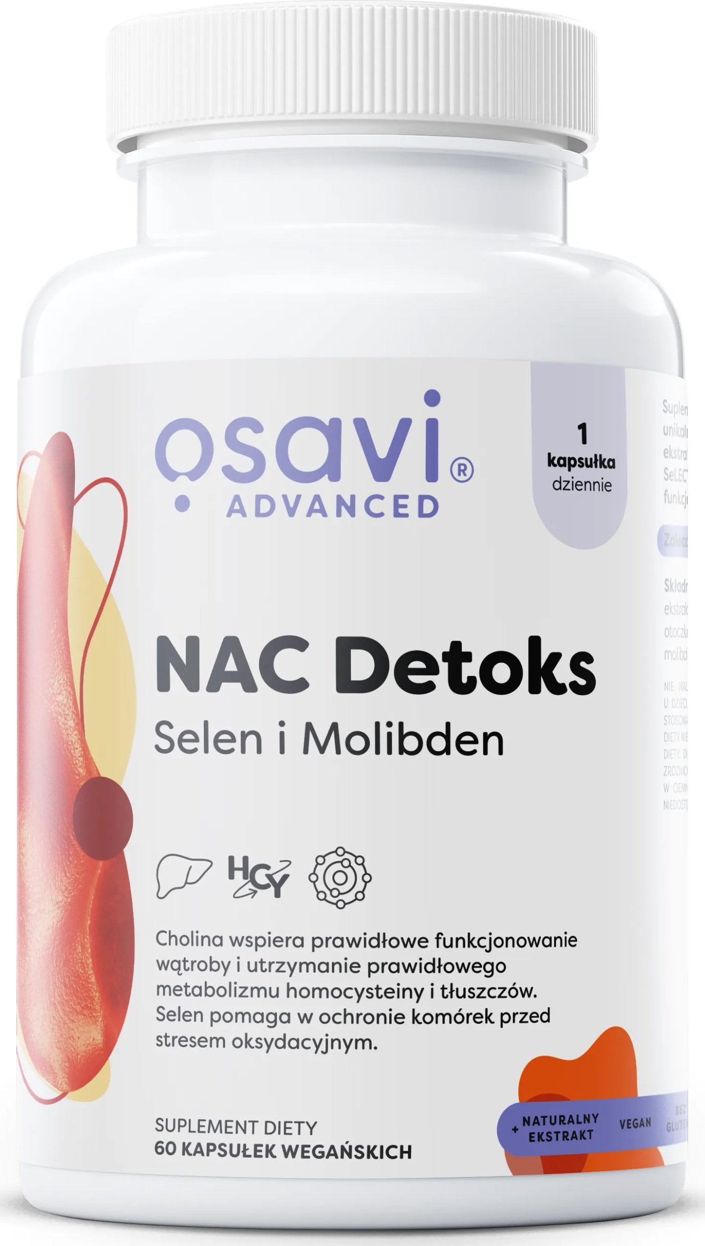 Osavi - NAC Detoks, Selen i Molibden, 60 vkaps