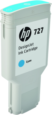 Tusz HP Błękitny wkład atramentowy HP 727 DesignJet 300 ml - F9J76A