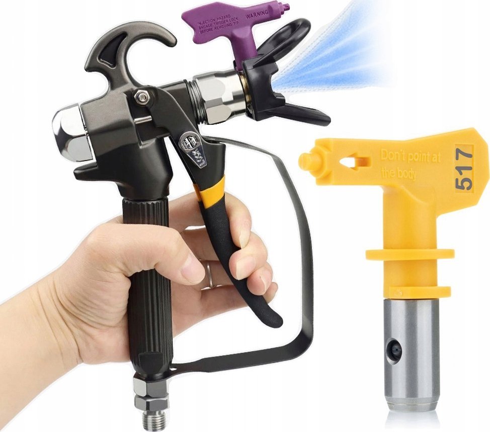 Rosfix Rosfix Pistolet do agregatu malarskiego Rosfix TurboJet TJ1 + Dysza Malarska Rosfix Ultra Spray Model 517