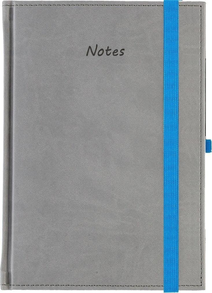 Notes A5 kratka Vivella z gumką szary