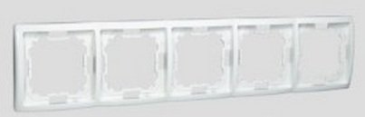 Kontakt-Simon Ramka pięciokrotna Basic biała - BMR5/11