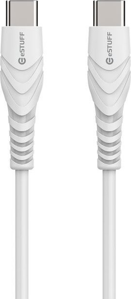 Kabel USB eStuff USB-C - USB-C 1 m Biały (ES604101)