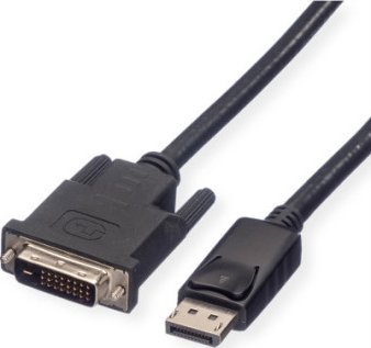 Kabel Roline ROLINE Kabel DisplayPort męski DP - DVI męski (24+1), LSOH, czarny, 1,5 m