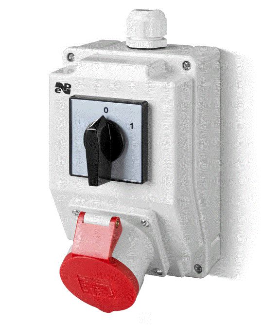 Elektro-Plast Zestaw instalacyjny z gniazdem 32A 5P RS-Z L-0-P czerwony (6274-20)