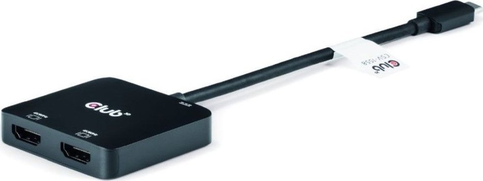 HUB USB Club 3D Club3D MST-Hub USB 3.2 Typ C > 2x HDMI 4K60Hz +100W PD St/Bu retail