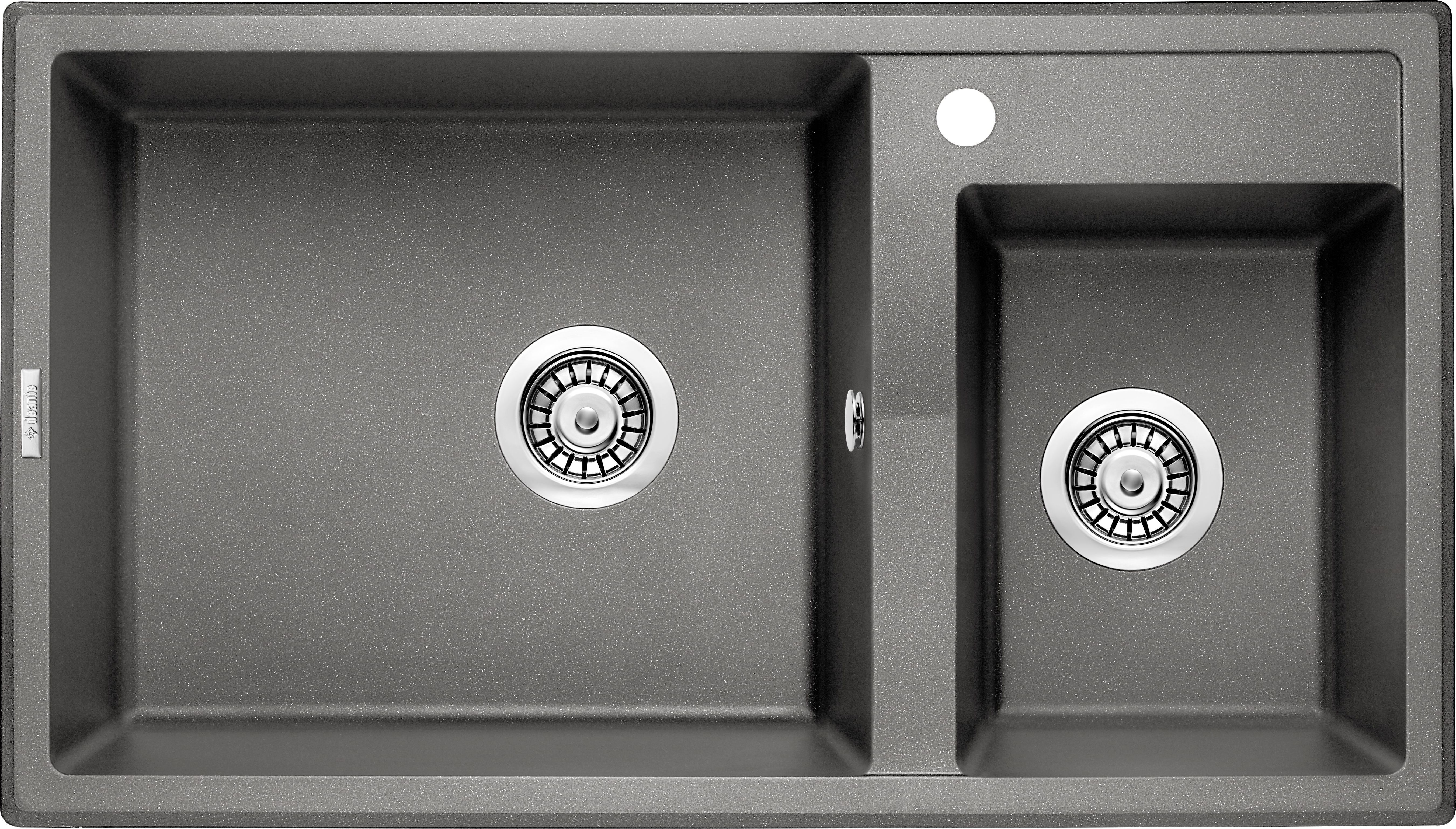 Zlewozmywak Deante .ERIDAN ANTRACYT METALIK GRANIT 2K 880X500X200 + SPACE SAVER