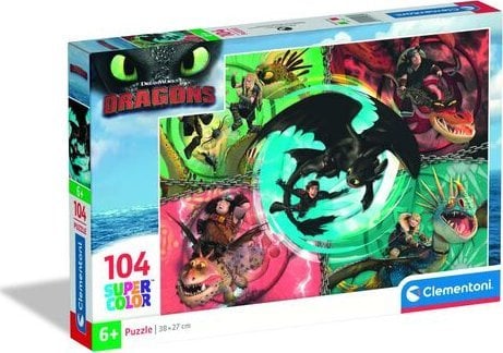 Clementoni Puzzle SuperColor Dragon Trainer 104 elementy (25035)