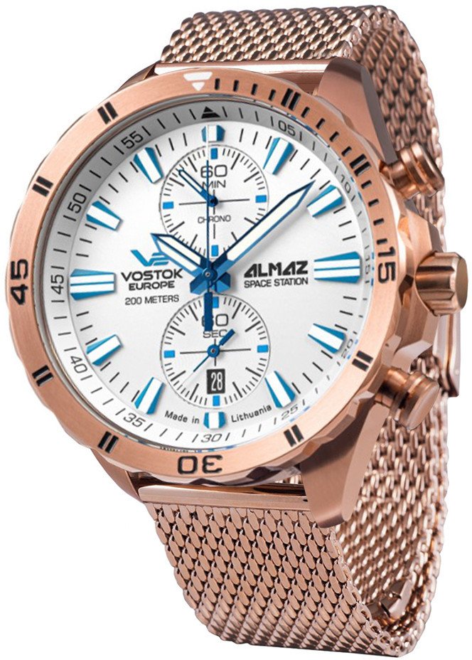 Zegarek męski Vostok Europe 6S11-320B676B różowe złoto
