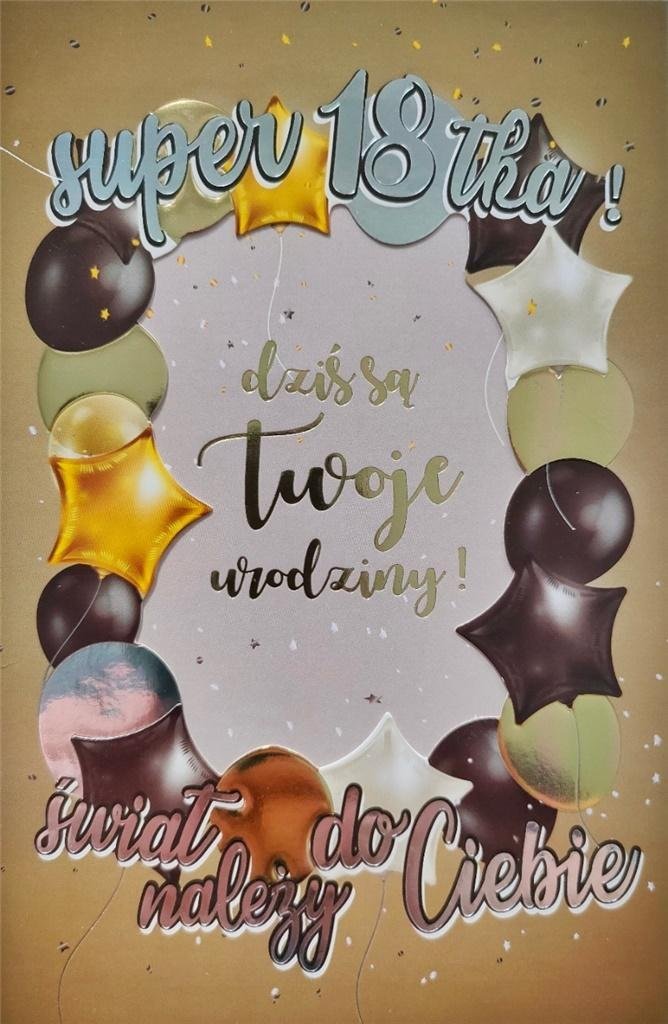 Yeku Karnet Urodziny 18 6K - 020