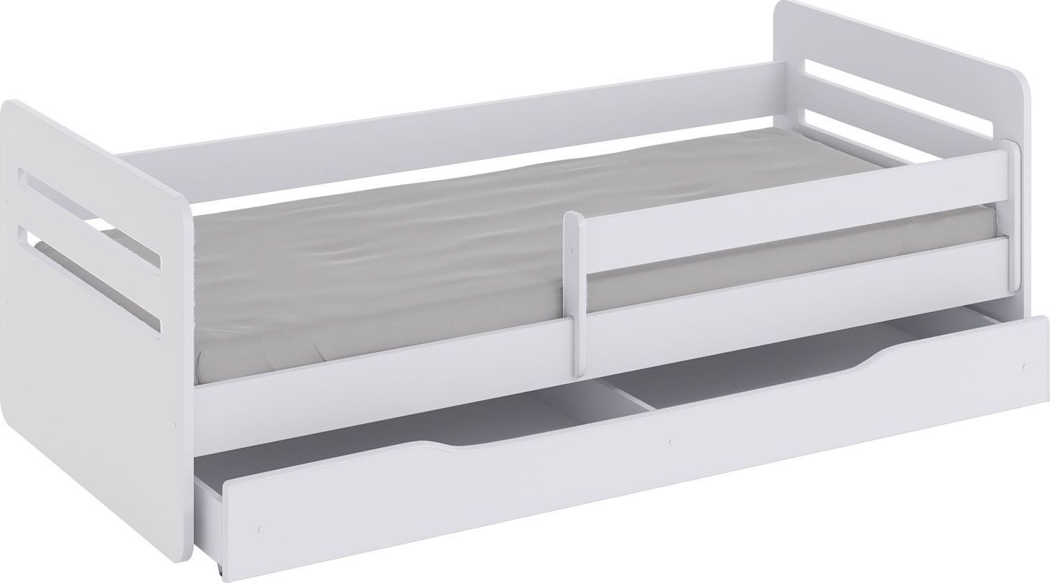 Elior Łóżko dla dziecka z materacem Candy 2X 80x140 - białe