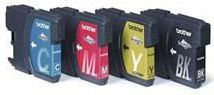 Tusz Brother zestaw tuszy oryginalnych LC-1100HYVALBP (cyan, magenta, yellow, black)