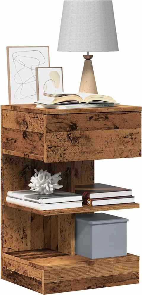 Szafka nocna, stare drewno, 40x35x65 cm