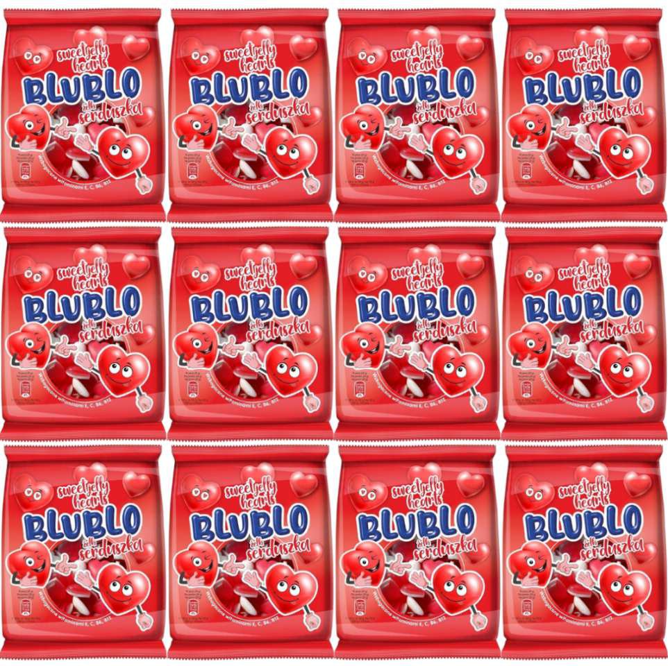 Blublo Żelki serduszka 80 g x 12 sztuk