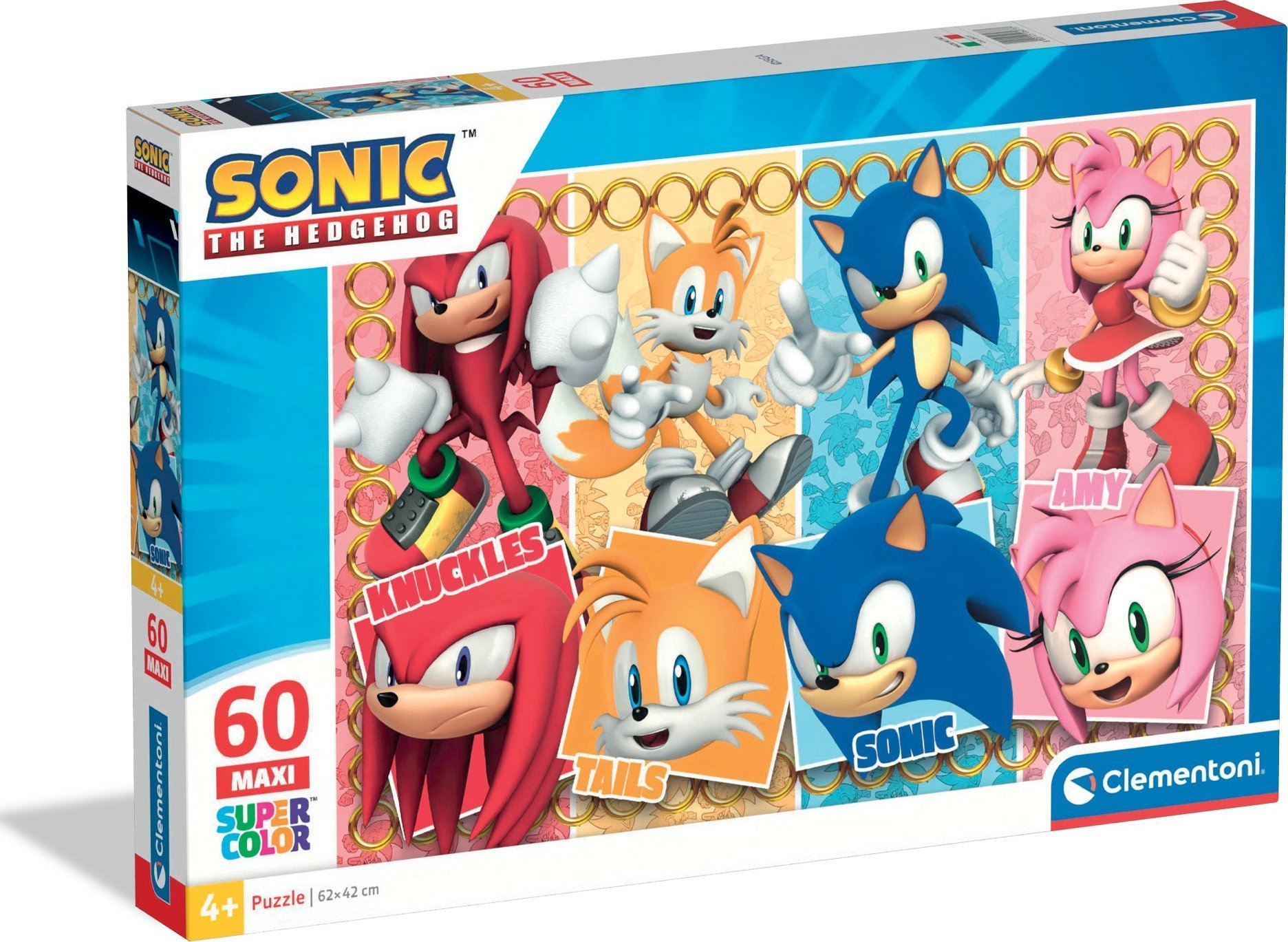 Clementoni Puzzle Maxi SuperColor Sonic 60 elementów (26073)