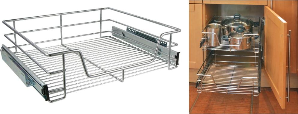 HI HI Wysuwany kosz do szafki, 60 cm